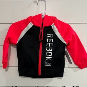 Reebok Kids Black and Pink Hoodie
